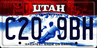 UT license plate C209BH