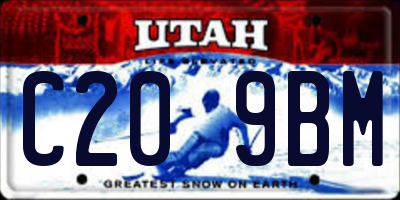 UT license plate C209BM