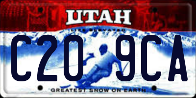 UT license plate C209CA