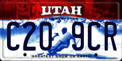 UT license plate C209CR