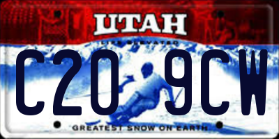 UT license plate C209CW