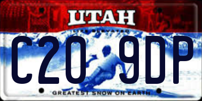 UT license plate C209DP