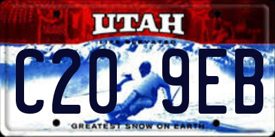 UT license plate C209EB