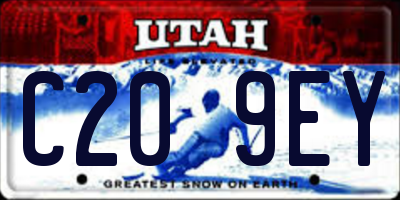 UT license plate C209EY