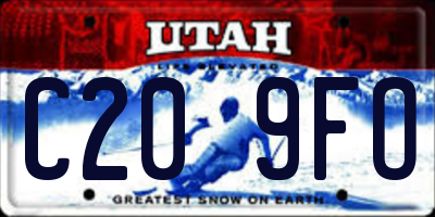 UT license plate C209FO