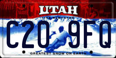 UT license plate C209FQ
