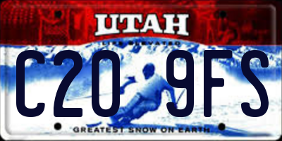 UT license plate C209FS