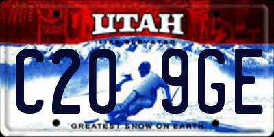 UT license plate C209GE