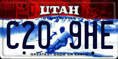 UT license plate C209HE