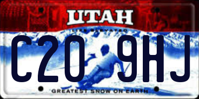 UT license plate C209HJ