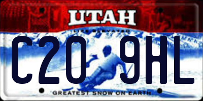 UT license plate C209HL