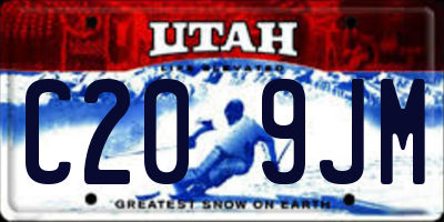 UT license plate C209JM