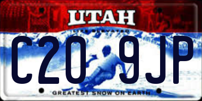 UT license plate C209JP