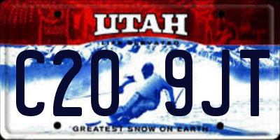 UT license plate C209JT