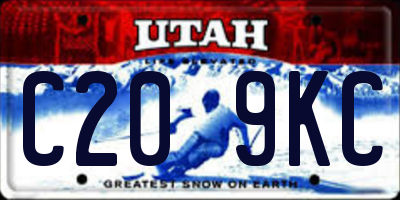 UT license plate C209KC