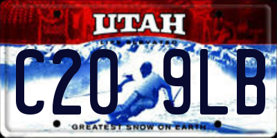 UT license plate C209LB