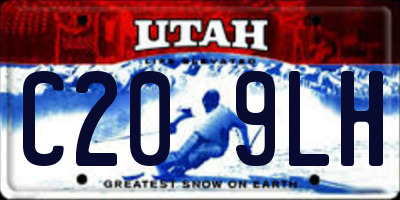 UT license plate C209LH