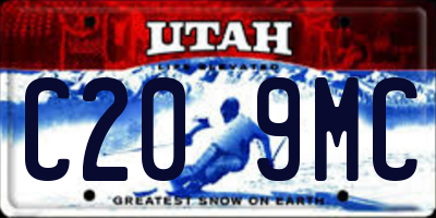 UT license plate C209MC