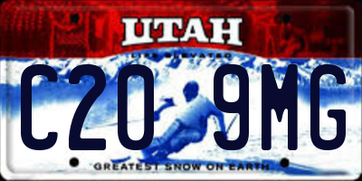 UT license plate C209MG