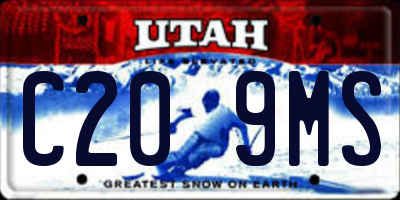 UT license plate C209MS