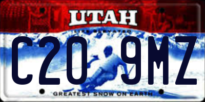 UT license plate C209MZ