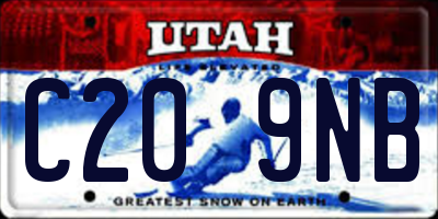 UT license plate C209NB