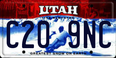 UT license plate C209NC