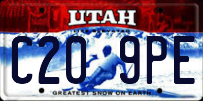 UT license plate C209PE