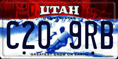 UT license plate C209RB