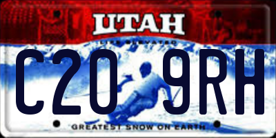 UT license plate C209RH