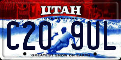 UT license plate C209UL