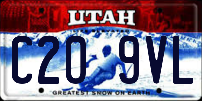 UT license plate C209VL