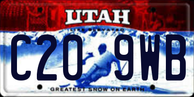 UT license plate C209WB
