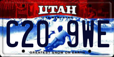 UT license plate C209WE