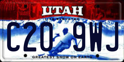 UT license plate C209WJ