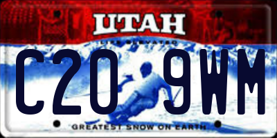 UT license plate C209WM