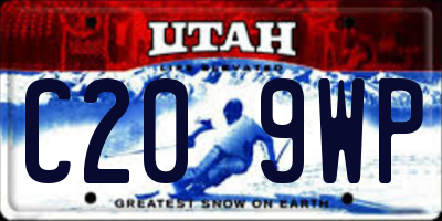 UT license plate C209WP