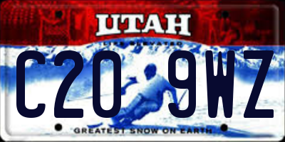UT license plate C209WZ