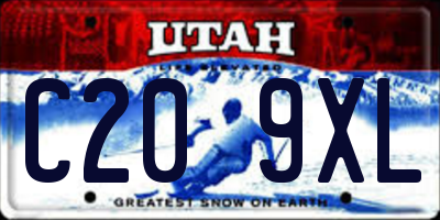 UT license plate C209XL