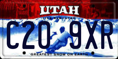 UT license plate C209XR