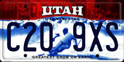 UT license plate C209XS