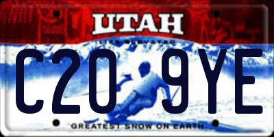 UT license plate C209YE