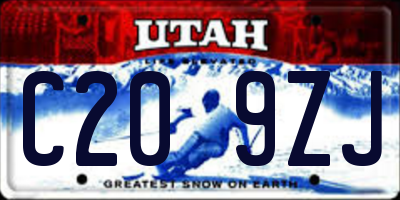 UT license plate C209ZJ