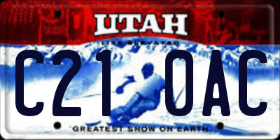 UT license plate C210AC