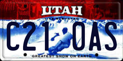 UT license plate C210AS