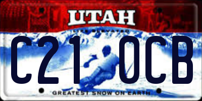 UT license plate C210CB