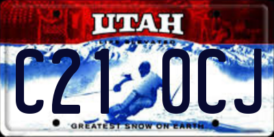 UT license plate C210CJ