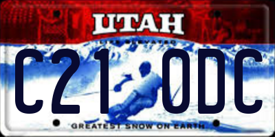UT license plate C210DC