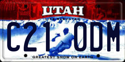 UT license plate C210DM