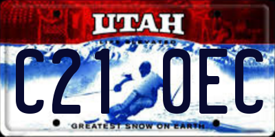 UT license plate C210EC